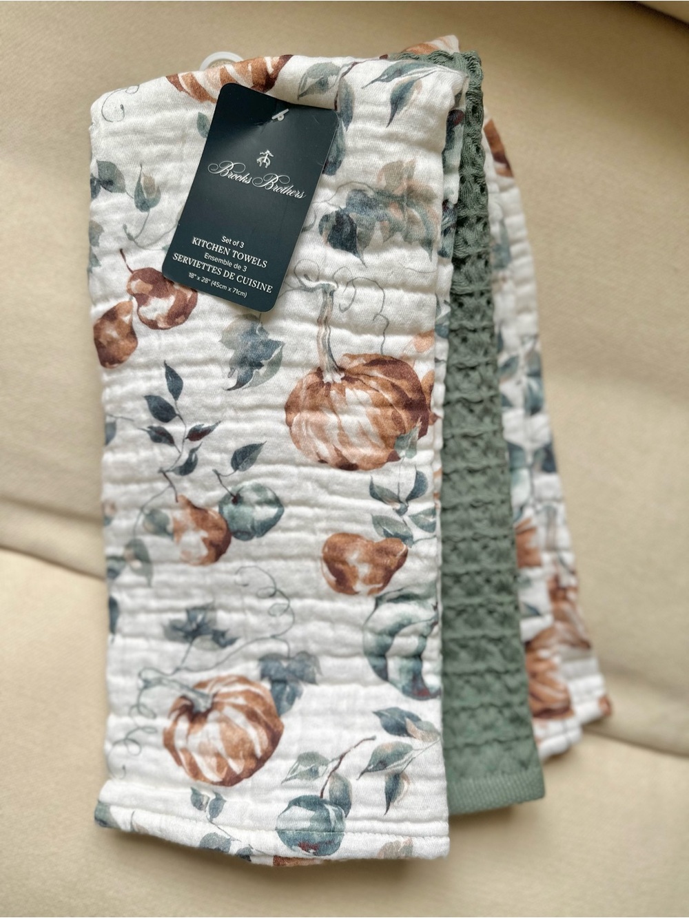Brooks Brothers Set of 3 Kitchen Towels